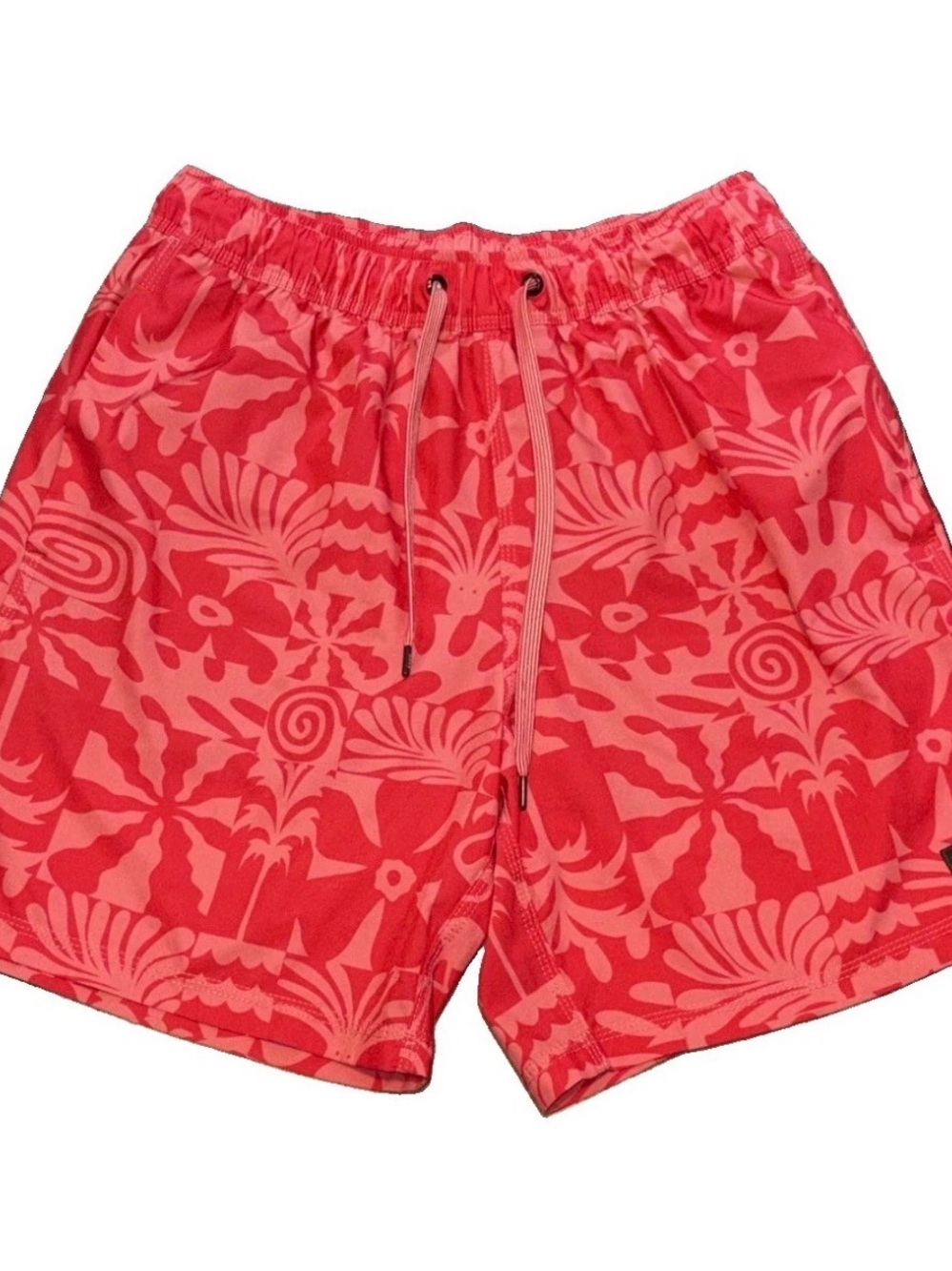 Saxx Mens Oh Buoy Stretch Volley 7" Swim Short - East Coast - Hibiscus Medium